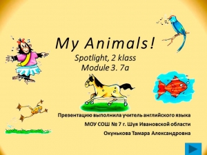 Spotlight 2 класс, &laquo;My Animals!&raquo;